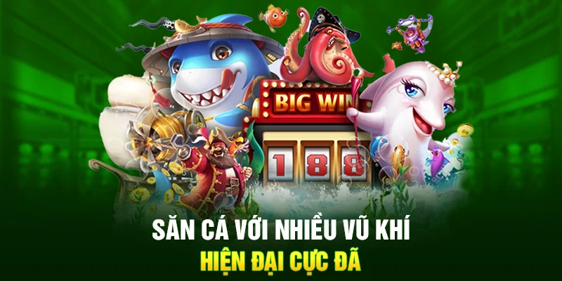 Săn cá với nhiều vũ khí hiện đại cực đã